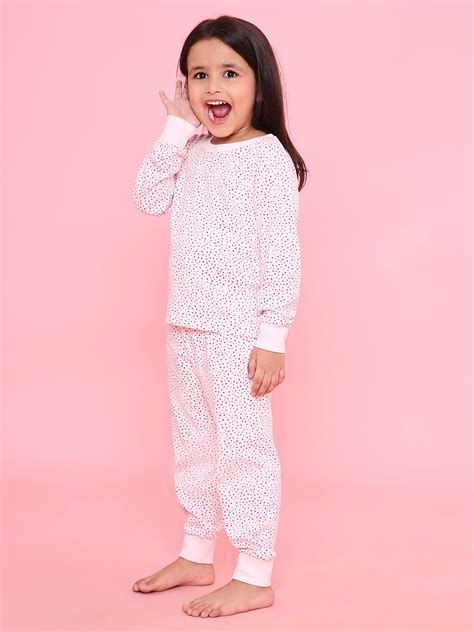 REBORN Girls-Soft Single Jersery Stirpes polka Print Cotton Full Sleev ...