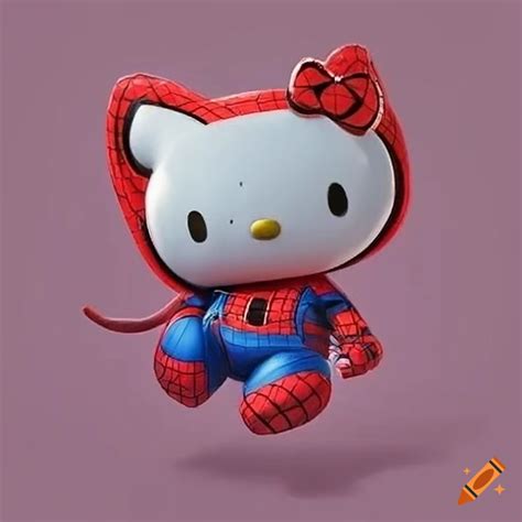 Hello kitty and spiderman on Craiyon