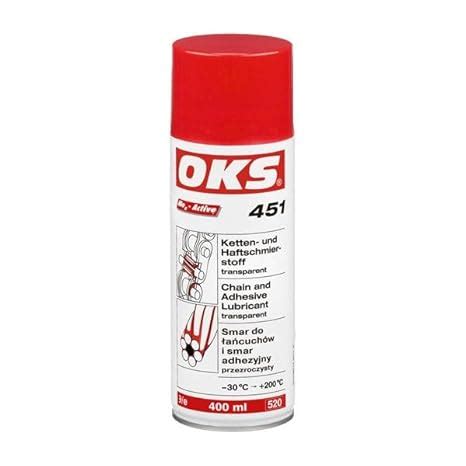 OKS 451 Chain and Adhesive Lubricant Spray, 400ml – Rust Remover, Chain ...