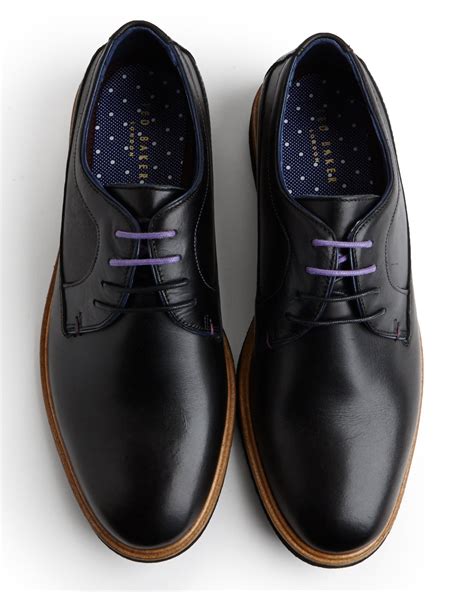 Lyst - Ted Baker Classic Leather Derby Shoe in Black for Men