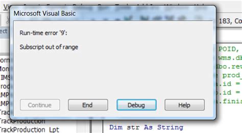Runtime Error 9 Subscript Out of Range 的图像结果