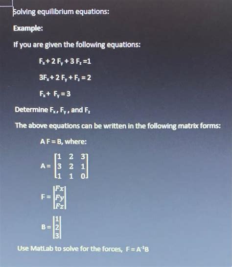 Image result for Equilibrium Equation Example