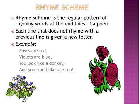 Rhyming Flower Phrases at Liam Teri blog