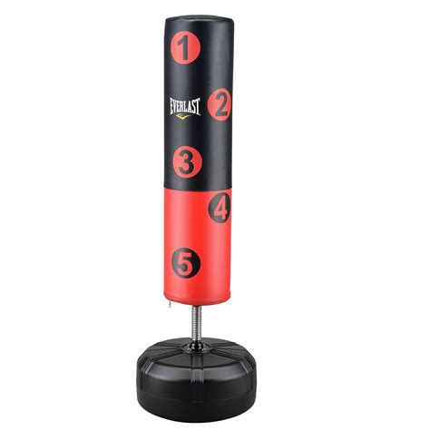 Everlast | High-Density Free Standing Punch Bag Adults | Black/Red ...