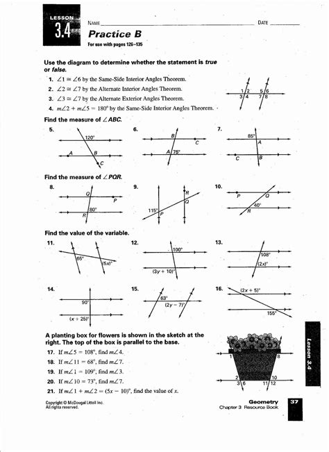 Image result for Transversal Worksheet