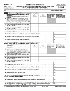 2018 Form IRS 1120 - Schedule D - Fill Out, Sign & Share Online | pdfFiller