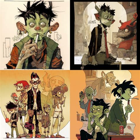 Jamie Hewlett Midjourney style | Andrei Kovalev's Midlibrary 2.0