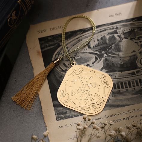 Half Anna Bookmark: Vintage Coin Design | Anand Prakash