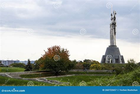 The Famous Statue of the Motherland Against the Blue Sky. Sights and ...