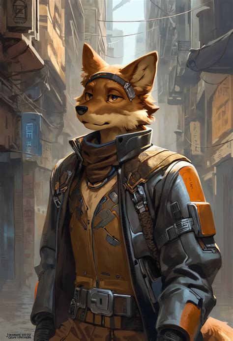 A close up of a person in a suit with a fox head - SeaArt AI