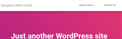 Image result for WordPress Navigation Menu