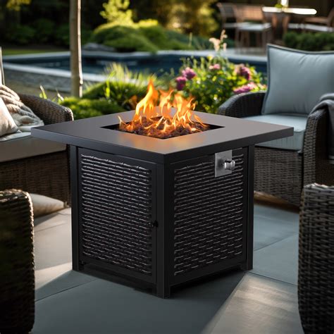 Furnimics Outdoor Fireplace Propane Fire Pits,50,000 BTU Steel Fire ...
