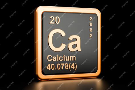 Premium Photo | Calcium Ca chemical element sign 3D rendering