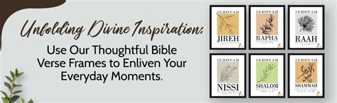 Printality Set of 6 Name of gods Bible Wall Art. 10 x 8 Scripture Wall ...