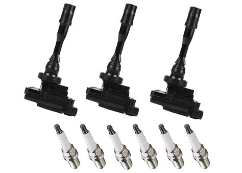 ENA Ignition Coil Pack Set of 3 with Platinum Spark Plug Set 6 ...