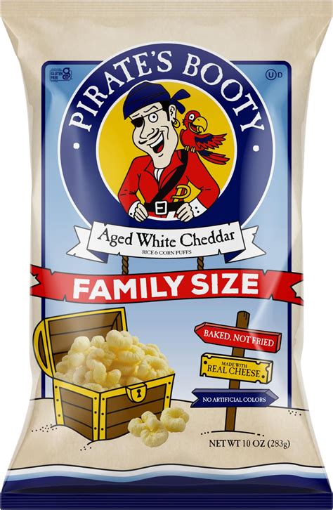 Amazon.com : Pirate's Booty Cheese Puffs, Kids Snacks, Real Aged White ...