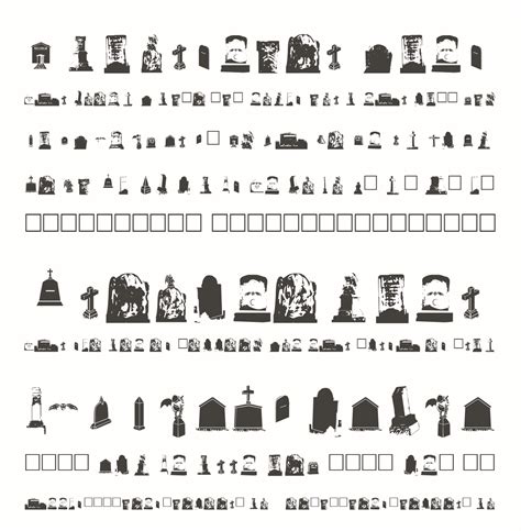 Gravestone bats font