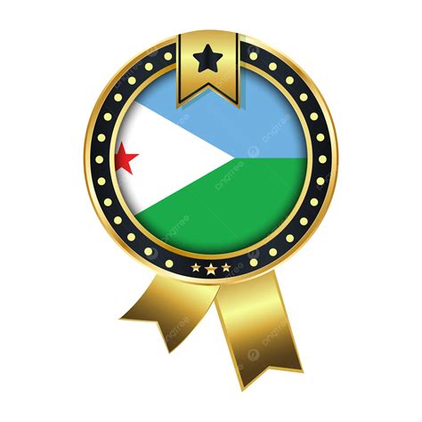Bendera Lencana Bulat Djibouti Vektor, Djibouti, Bendera Djibouti, Bendera Nasional Djibouti PNG ...