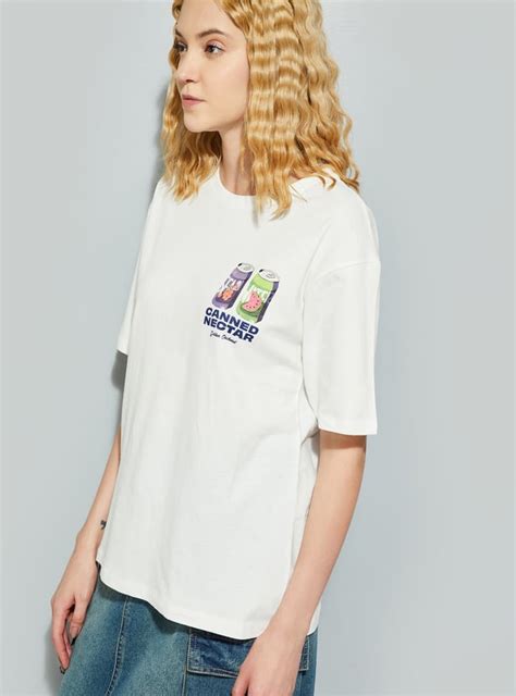 Buy ALAYA F x URB_N Women Back Graphic Print T-shirt Online at just Rs ...