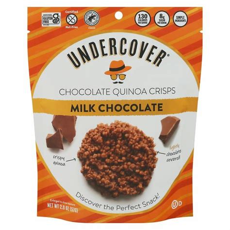 Undercover Quinoa Crisps, Chocolate, Milk Chocolate | Fig App