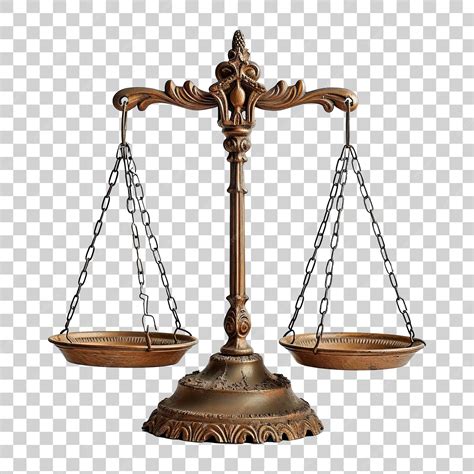 Premium PSD | Scales of justice isolated on transparent background PNG
