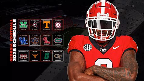 uga football schedule 2026 printable
