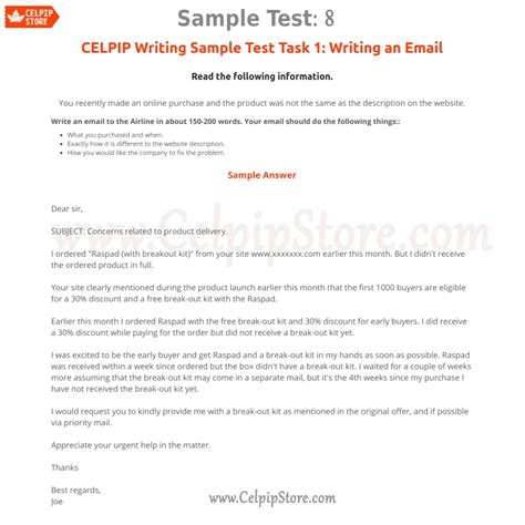 Image result for CELPIP Writing Letter Samples