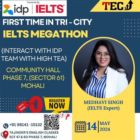 IDP IELTS MEGATHON , Phase 7 Community Centre, Chandigarh, 14 May 2024 ...