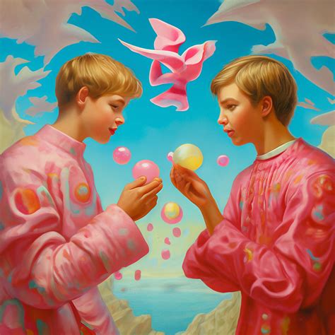 "Peace, friendship, chewing gum" — image created in Shedevrum