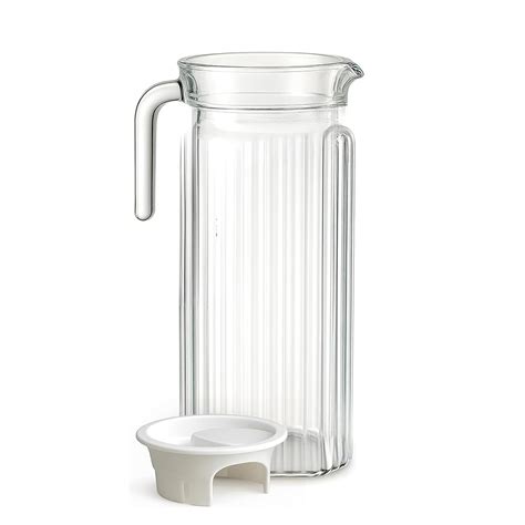 NIVAASA Glass Jug with Lid 1.1L | Multipurpose Glass Pitcher for Fridge ...