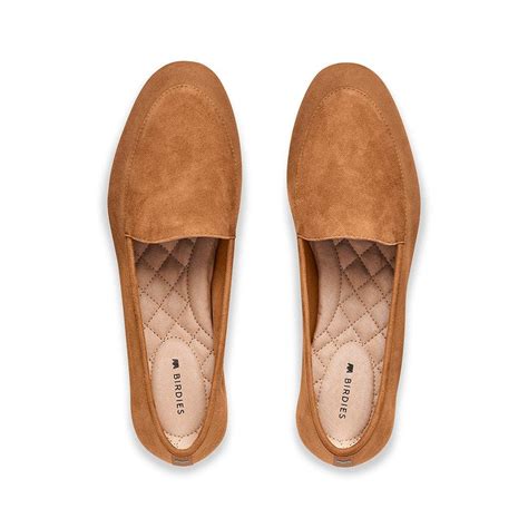 The Vesper | Toffee Brown Suede Loafer | Women's Flat | Birdies | Suede ...