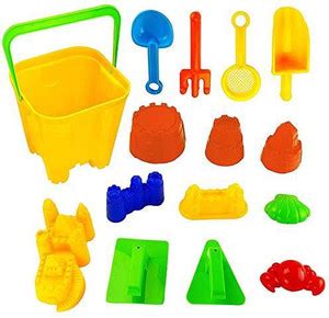 Space Sand 15 Piece Sand Castle Building Kit - Beach Toys Set With ...