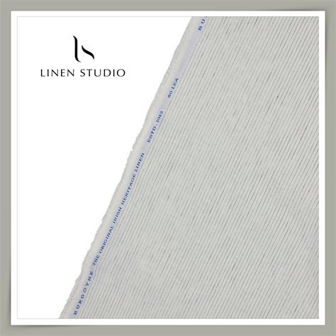 80 Lea Pure Linen Premium Shirting by Burgoyne - Off White with Broken ...