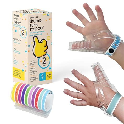 [2 Pack] Thumb Guard to Stop Thumb Sucking for Kids - Thumb Guard for ...
