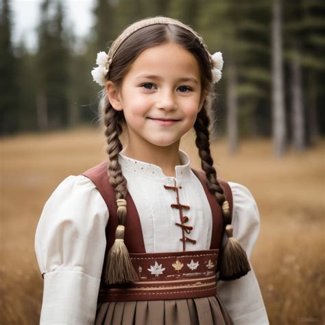 Premium Free ai Images | canada traditional dress girl