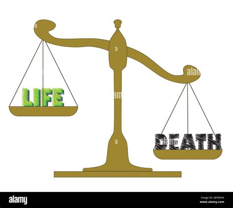 Illustration showing the Concept of comparing Life Vs Death Stock Photo ...