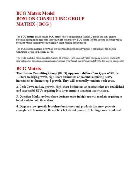 Image result for BCG Matrix Full Form