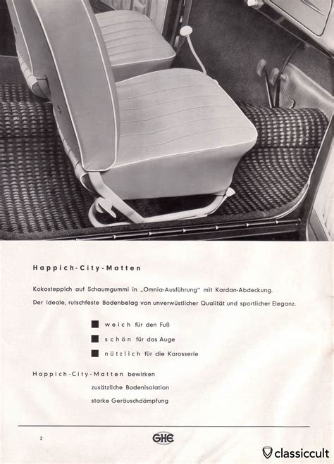 GHE Happich coco floor mats VW Oval