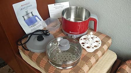 Wonderchef Crimson Edge Multi-cook Kettle-Red 1.2 Litre Electric Kettle ...
