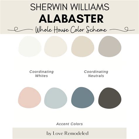 Sherwin Williams Alabaster Color Palette | Alabaster Color Scheme ...