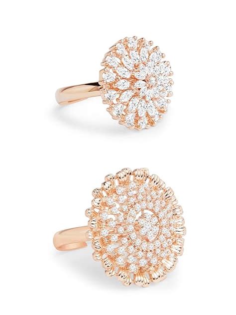 ZAVERI PEARLS Set of 2 Rose Gold Cubic Zirconia Contemporary Adjustable ...