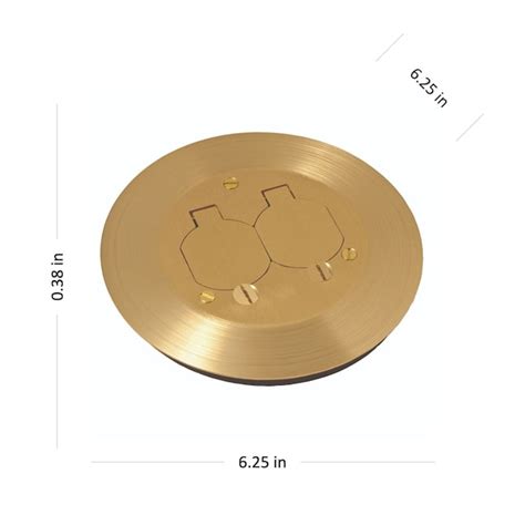 Hubbell Round Brass Metal Electrical Box Cover in the Electrical Box ...