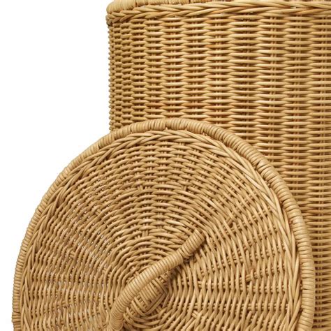 Rattan Laundry Basket | wicker basket with lid | Bamboo toy Storage ba ...