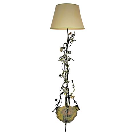 19th Century Art Nouveau Rose Plant Sculpture Floor Lamp For Sale at ...