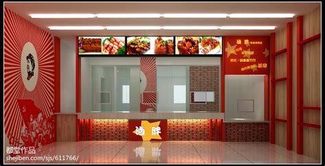 食堂档口,室内设计,模型设计/效果图,设计模板,汇图网www.huitu.com