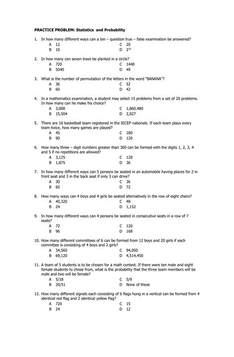Image result for Example Problems of Statistics and Probability