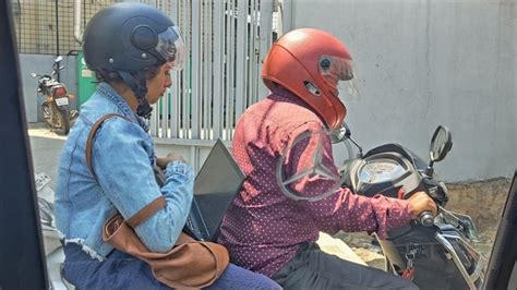 Pic of Bengaluru woman working on laptop while stuck in traffic is ...