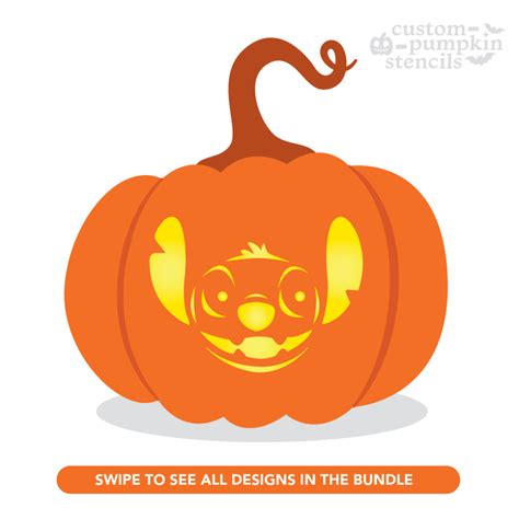 Stitch Pumpkin Carving Stencil