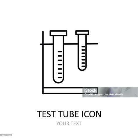 Outline Drawing Of Test Tube Vector Drawing Stock Illustration ...