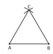 Draw an equilateral triangle draw three line in such a way that they ...
